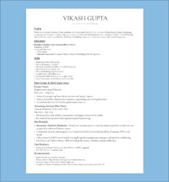 Entry-level financial manager resume template showcasing finance skills, internships, and budgeting experience in a clean, ATS-ready format.