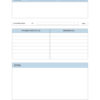 A goal action planner template with fields for goal, start date, due date, progress, obstacles, and references.