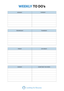 Free Weekly To-Do Planner PDF with Monday–Sunday layout and extra notes section for productivity and task management.